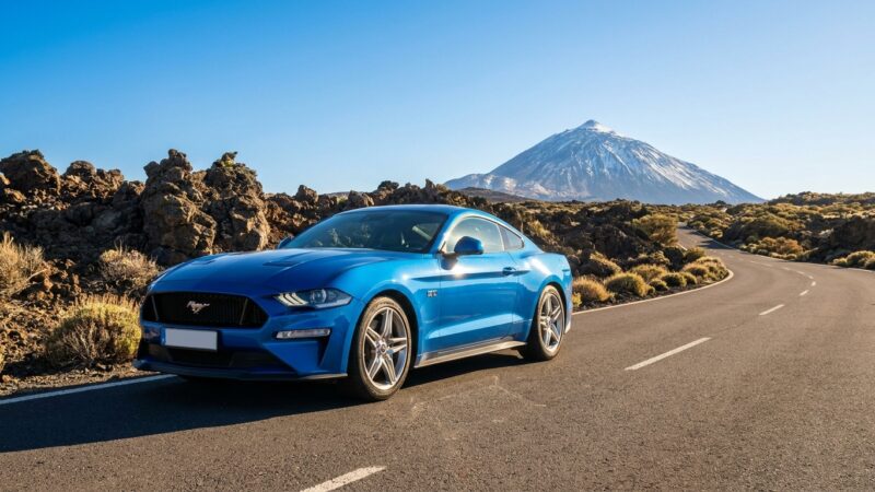 Ford Mustang na Tenerife: preizkus na cesti